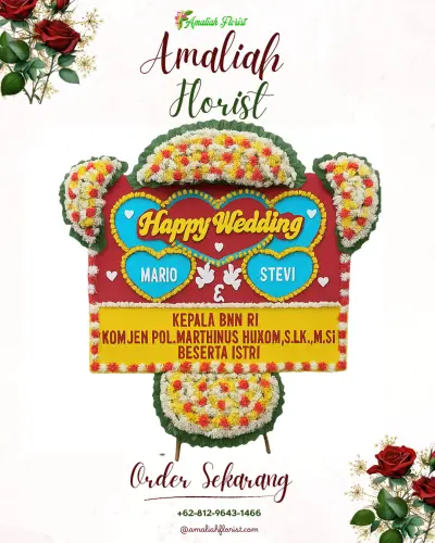 Karangan Papan Bunga Pernikahan di Bonto Makkio
